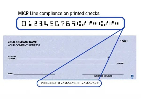 الامتثال لخط MICR على الشيكات - 1